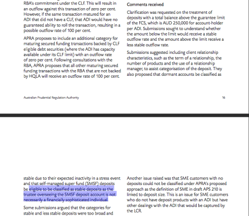APRA - Implementing Basel III Liquidity Reforms in Australia, page 17