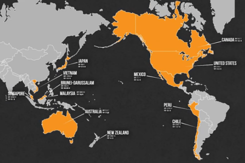 Initial nations involved in the TPP; it may include more later.